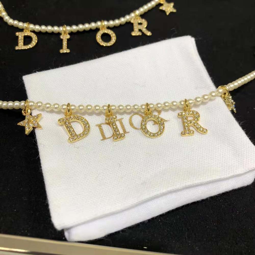 Dior Women Dio(r)evolution Bracelet Gold-Finish Metal White Resin Pearls and White Crystals - image 5
