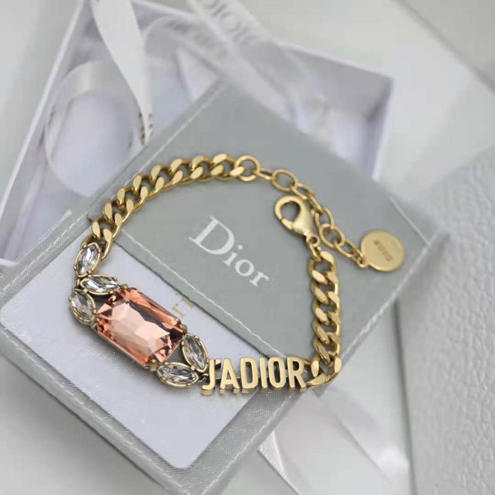 Dior Women J’Adior Bracelet Antique Gold-Finish Metal and Multicolor Crystals - image 4