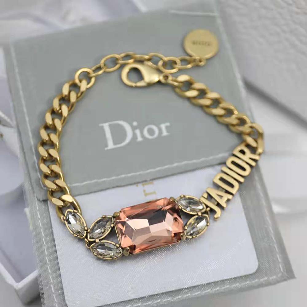Dior Women J’Adior Bracelet Antique Gold-Finish Metal and Multicolor Crystals - image 5