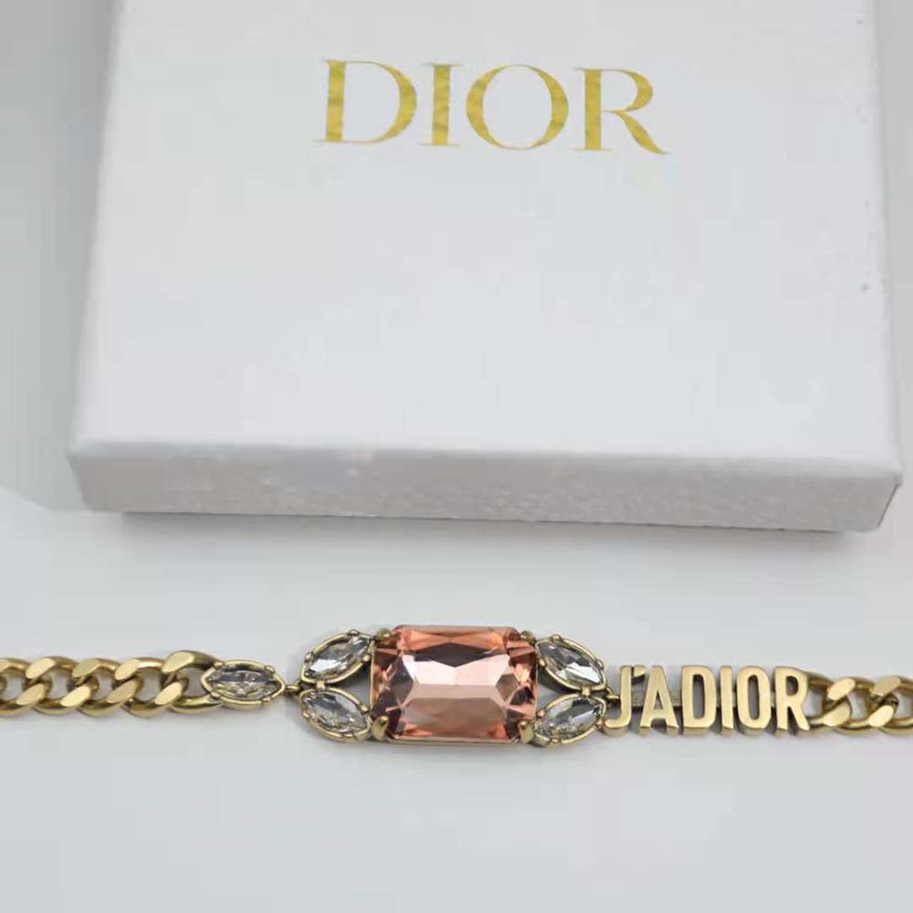 Dior Women J’Adior Bracelet Antique Gold-Finish Metal and Multicolor Crystals - image 6