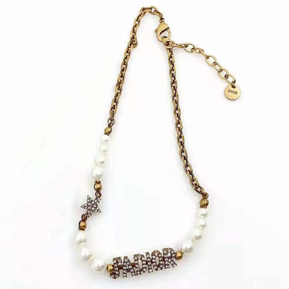 Dior Women J’Adior Choker Necklace Antique Gold-Finish Metal - image 4