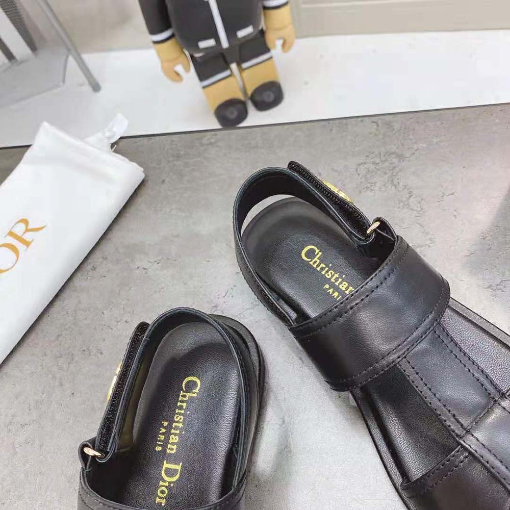Dior Women Ocean Sandal Black Lambskin - image 10