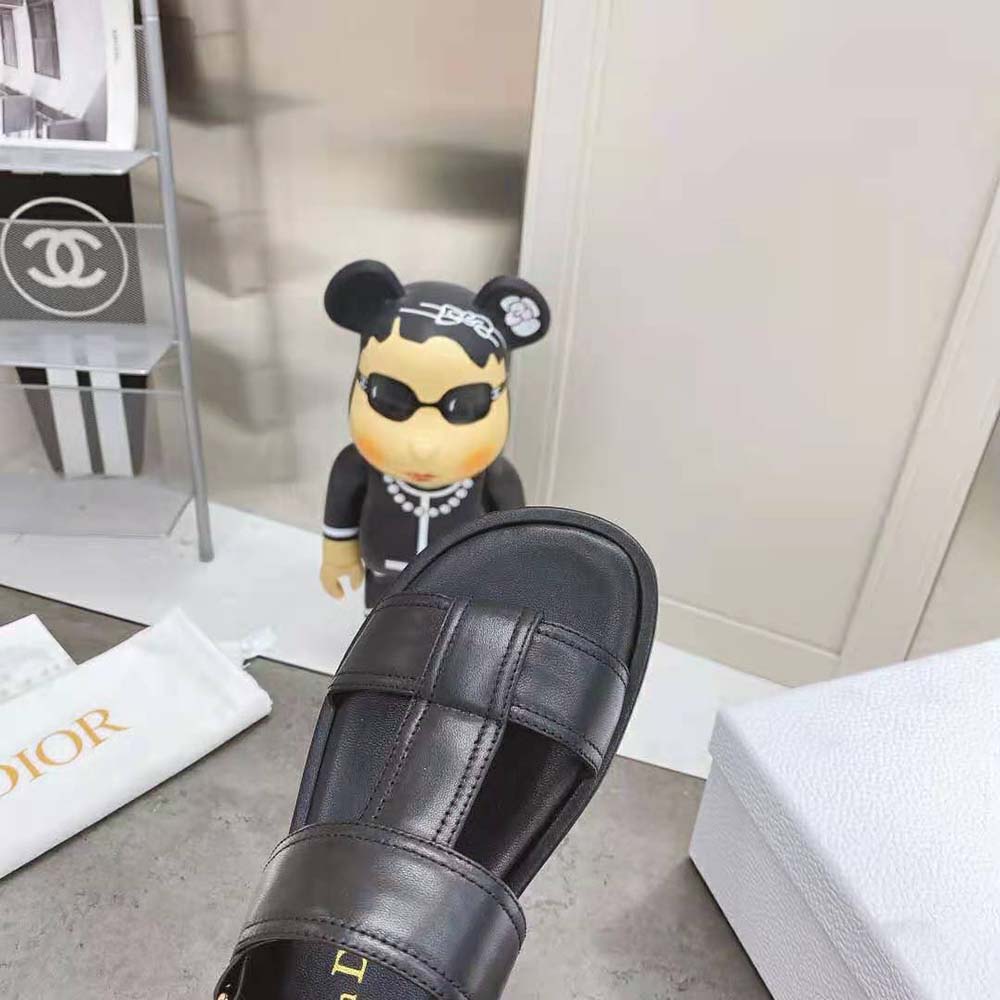 Dior Women Ocean Sandal Black Lambskin - image 9