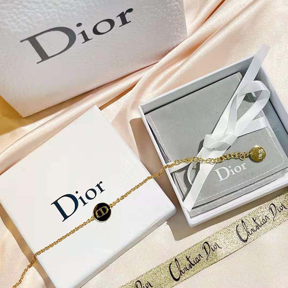 Dior Women Petit CD Bracelet Gold-Finish Metal and Black Lacquer - image 4