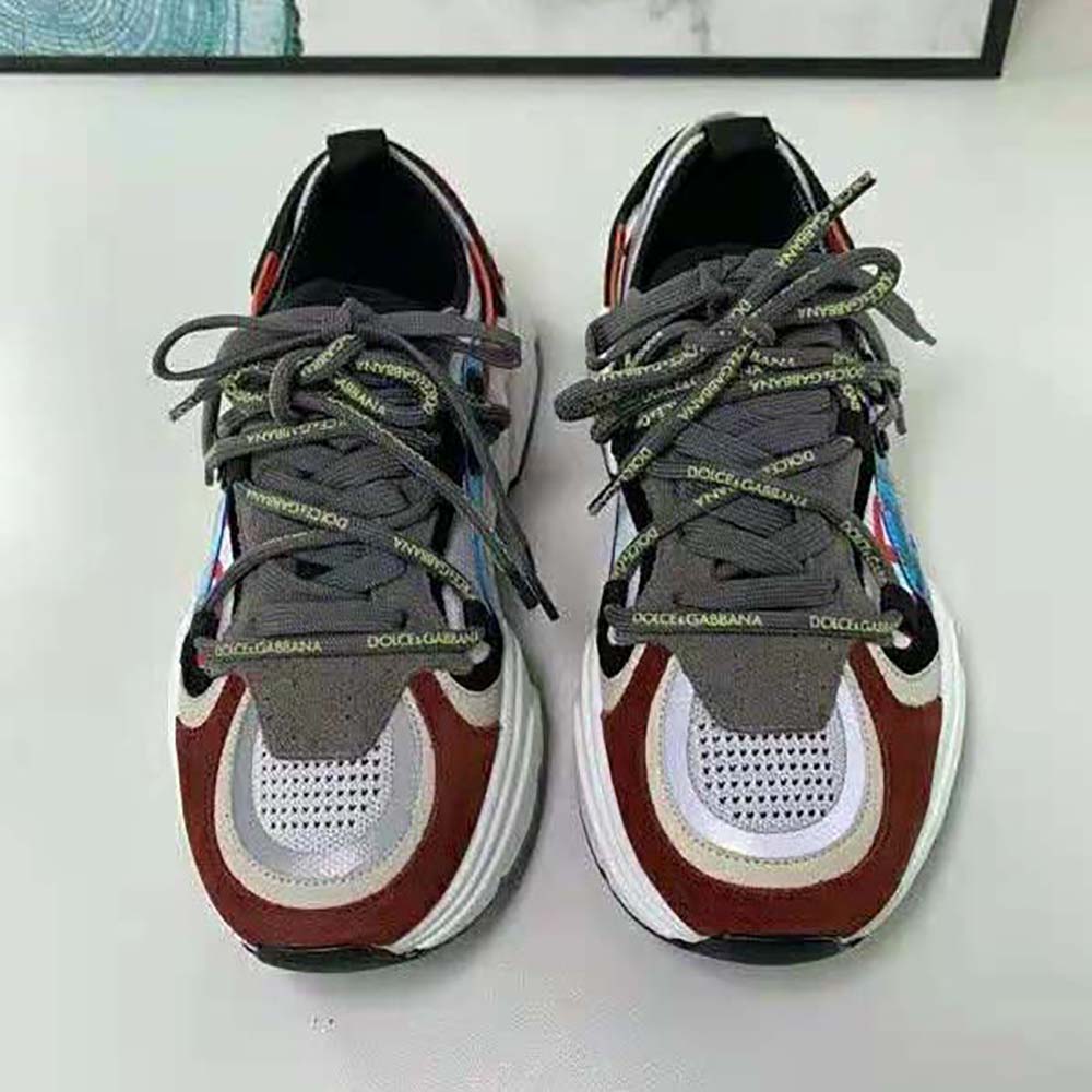 Dolce Gabbana D&G Men Stretch Mesh Daymaster Sneakers with Multi-Color Details and Double Laces - image 6