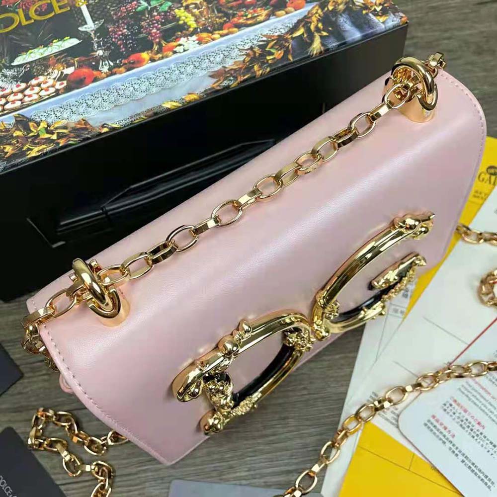 Dolce Gabbana D&G Women Girls Shoulder Bag in Nappa Leather-Pink - image 6