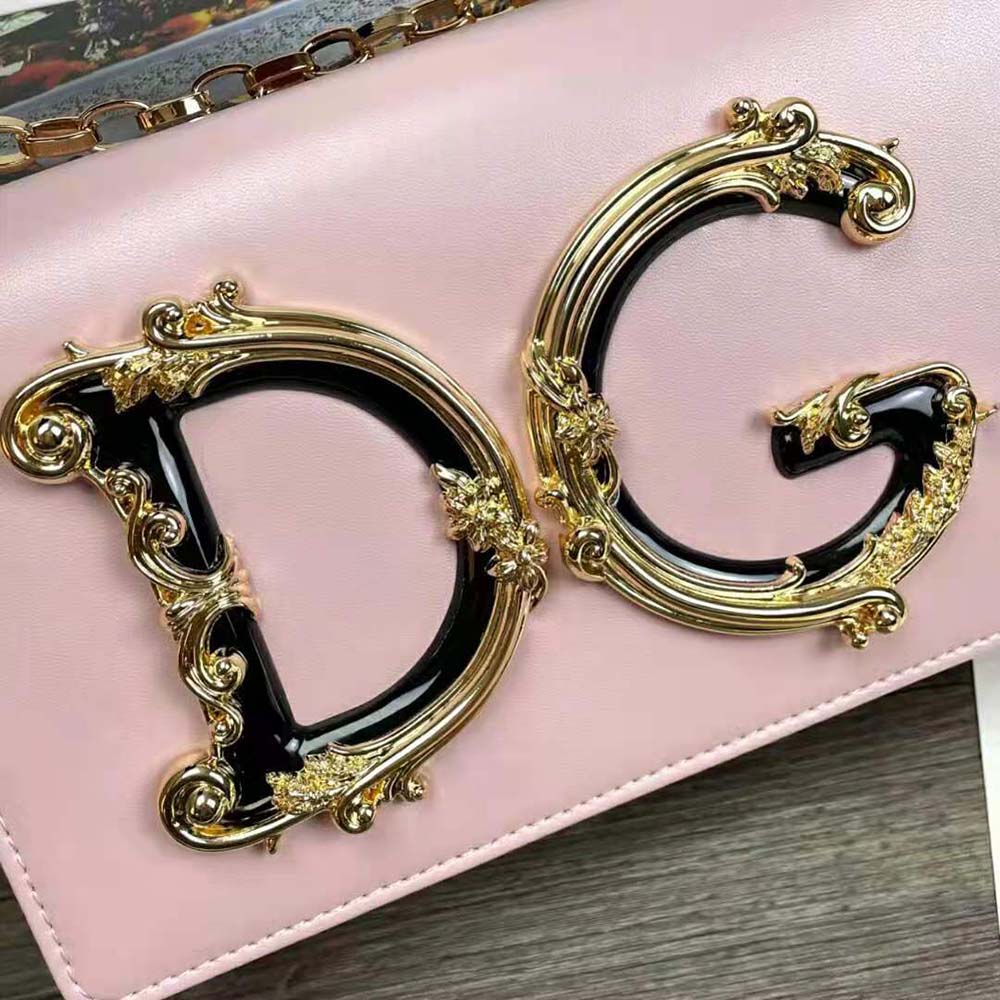 Dolce Gabbana D&G Women Girls Shoulder Bag in Nappa Leather-Pink - image 9