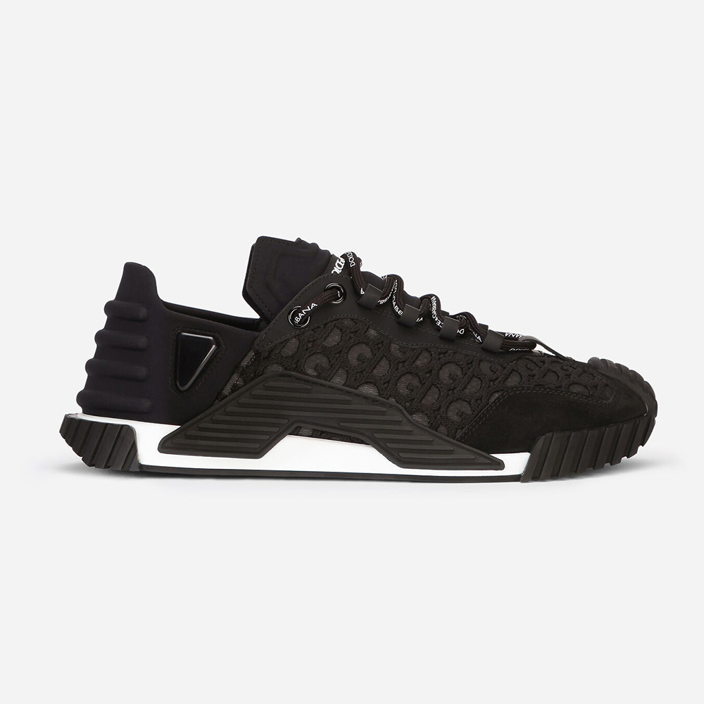 Front angle of Dolce Gabbana D&G Women NS1 Slip-on Sneakers in black