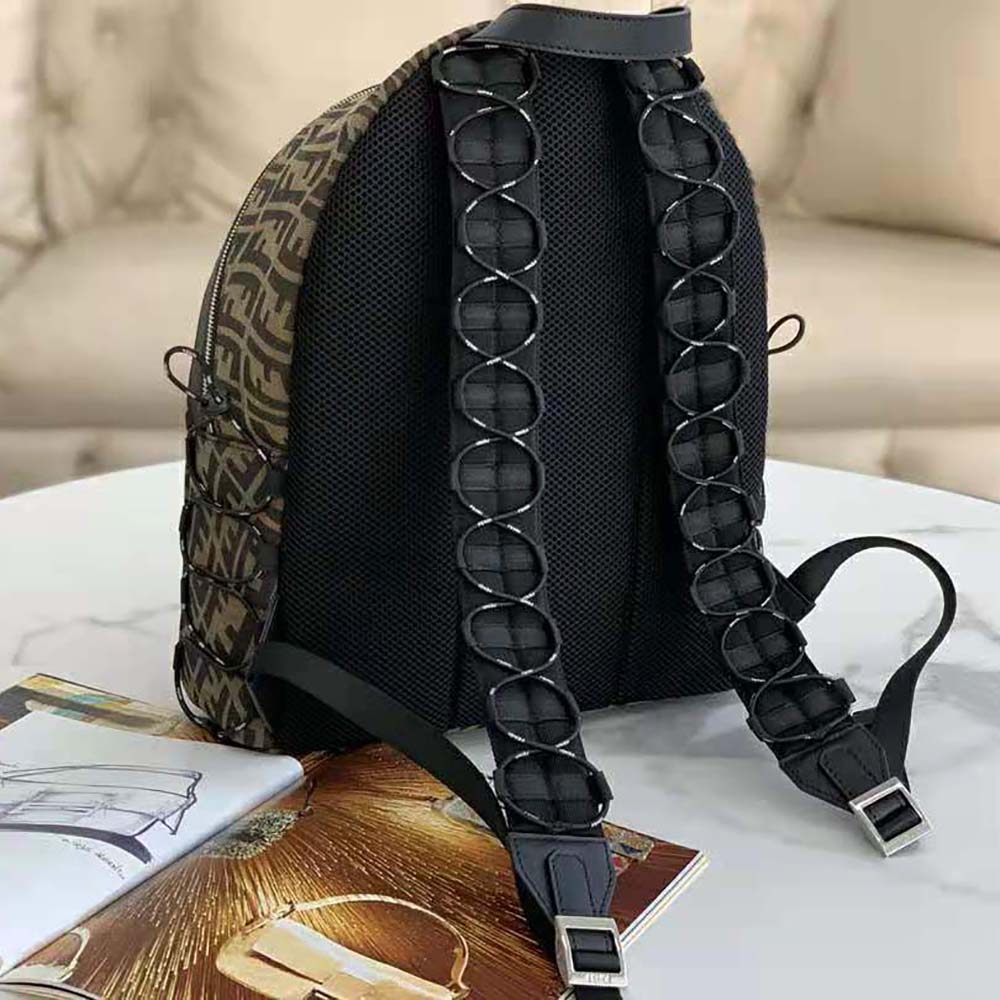 Fendi Women Backpack in Brown FF Vertigo Fabric - image 6