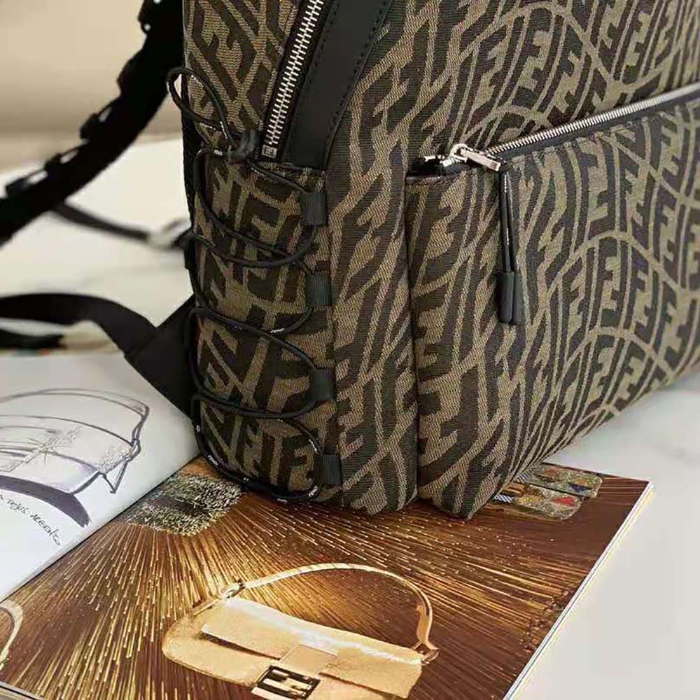 Fendi Women Backpack in Brown FF Vertigo Fabric - image 7