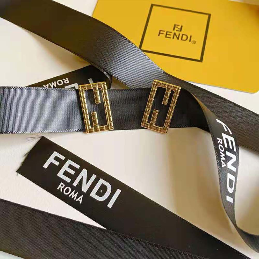Fendi Women Baguette Gold-color Earrings - image 6