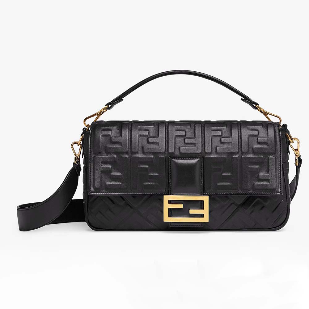 Fendi Women Iconic Large Baguette Leather Bag-Black - image 1