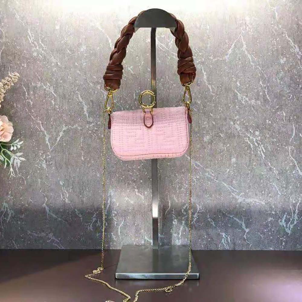 Fendi Women Nano Baguette Charm Lilac Nylon - image 4