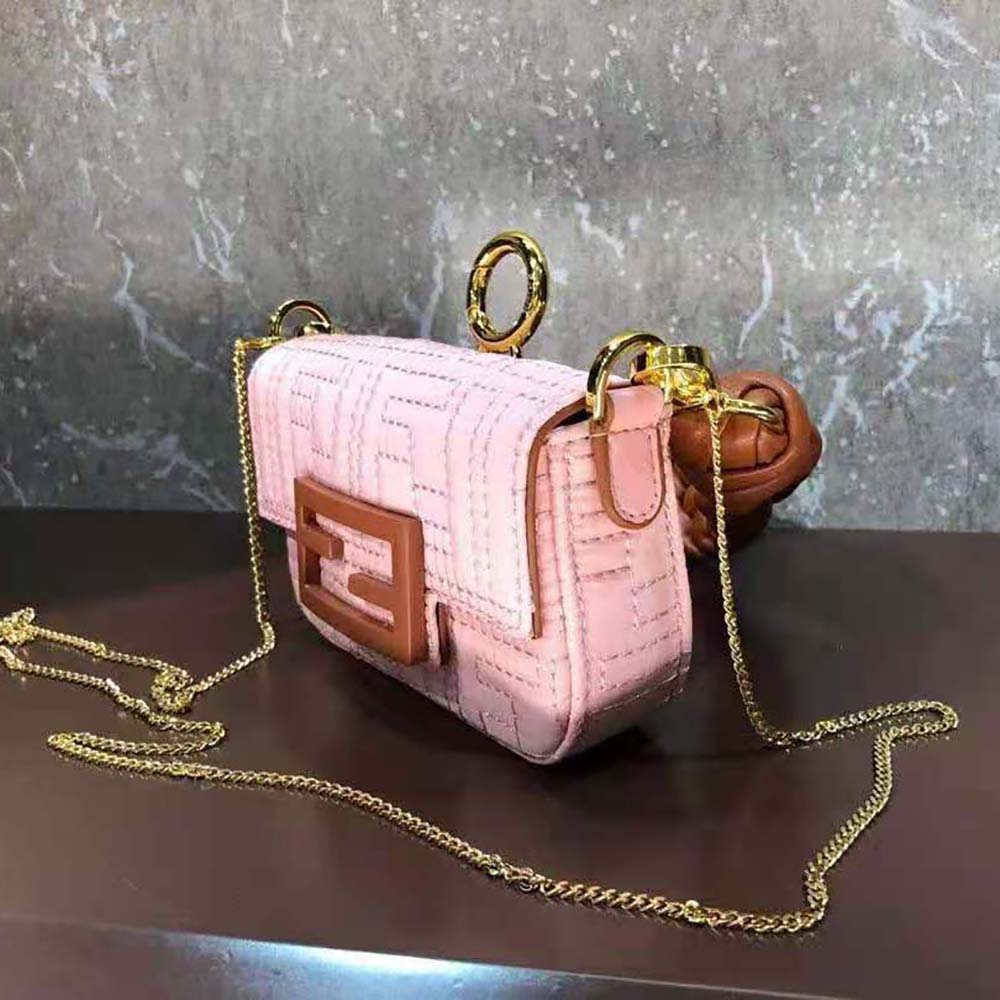 Fendi Women Nano Baguette Charm Lilac Nylon - image 6