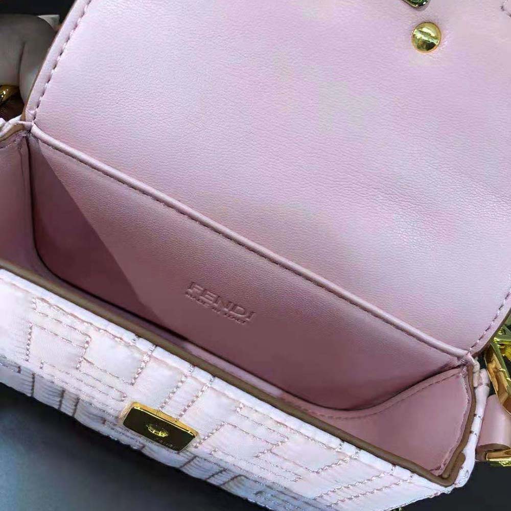 Fendi Women Nano Baguette Charm Lilac Nylon - image 9