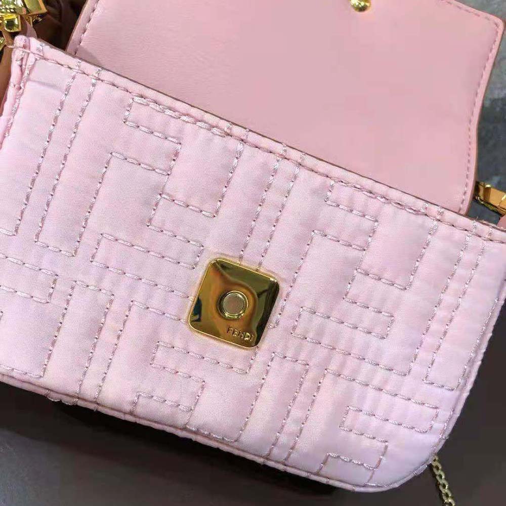 Fendi Women Nano Baguette Charm Lilac Nylon - image 8