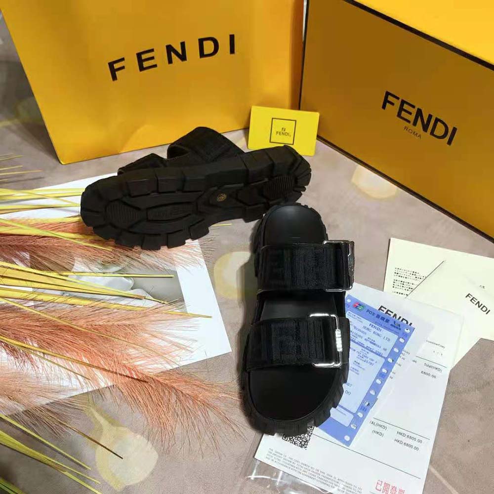 Fendi Women Sandals Black Fabric Sandals - image 5