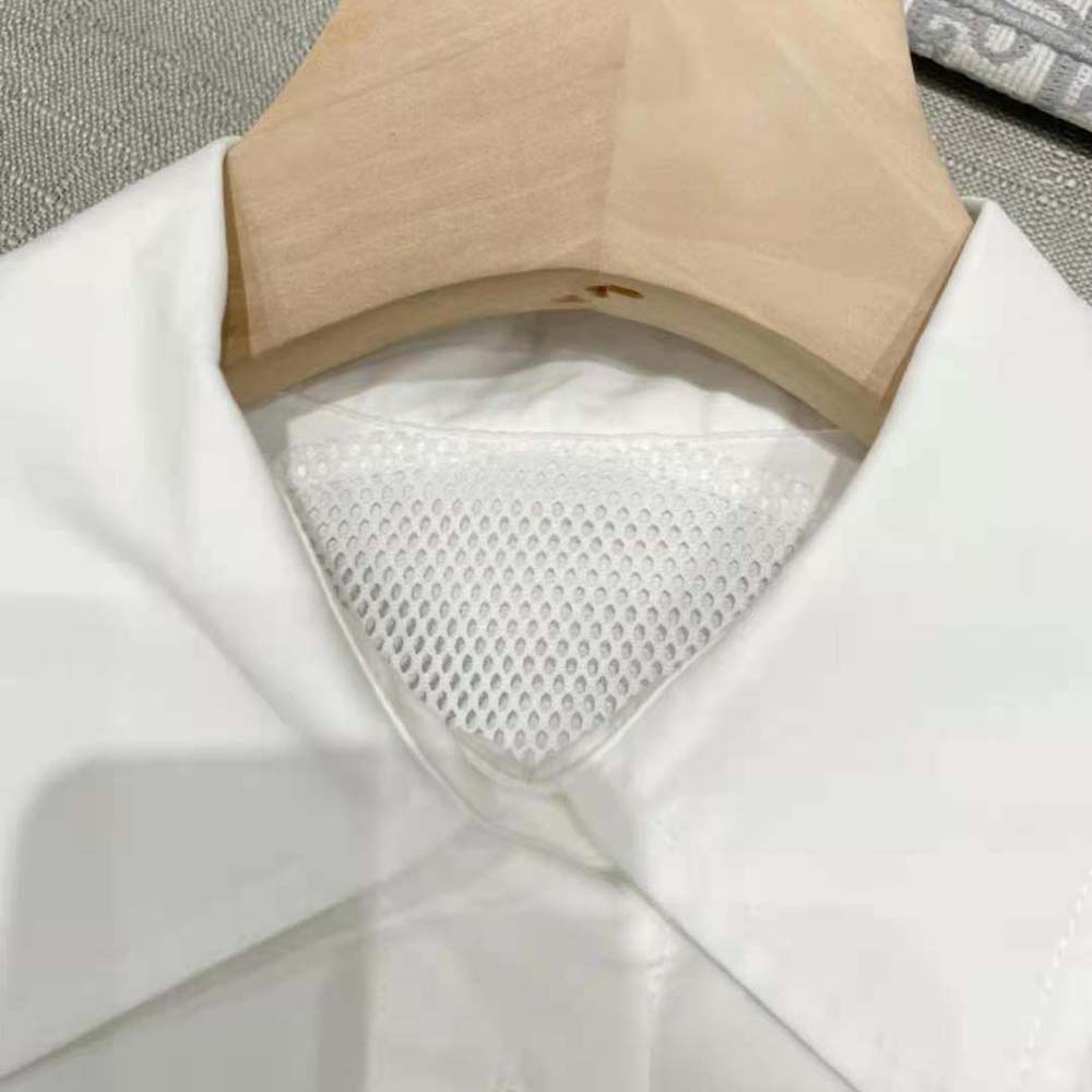 Fendi Women Slightly Oversized Shirt Dress White Poplin - image 6
