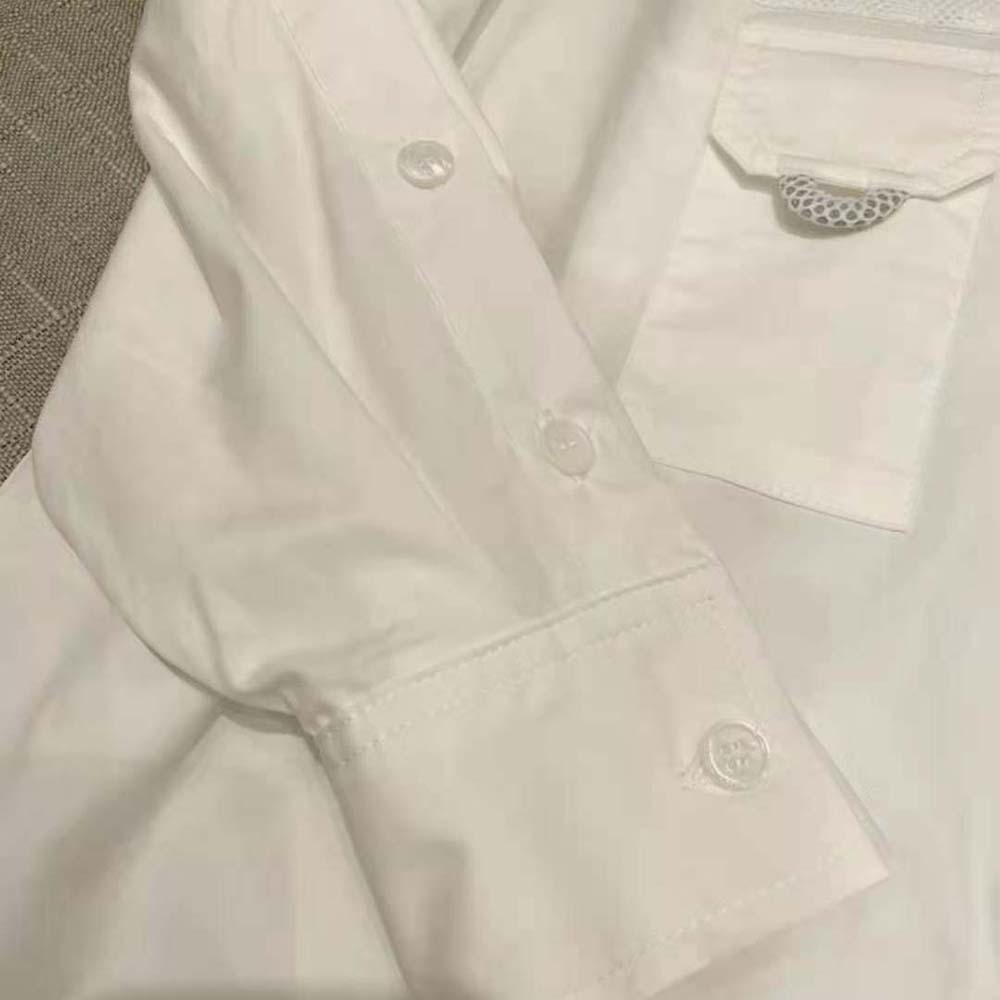 Fendi Women Slightly Oversized Shirt Dress White Poplin - image 8