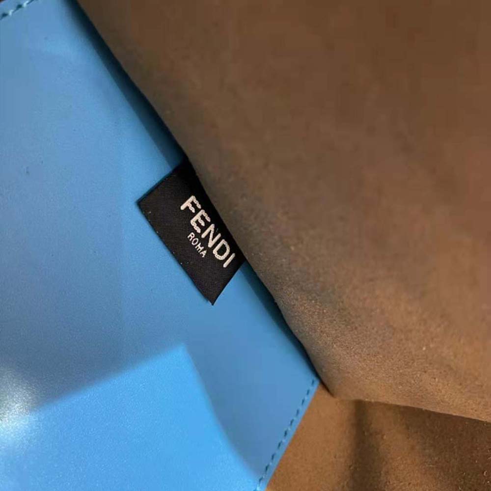 Fendi Women Sunshine Medium Leather Shopper-Blue - image 6