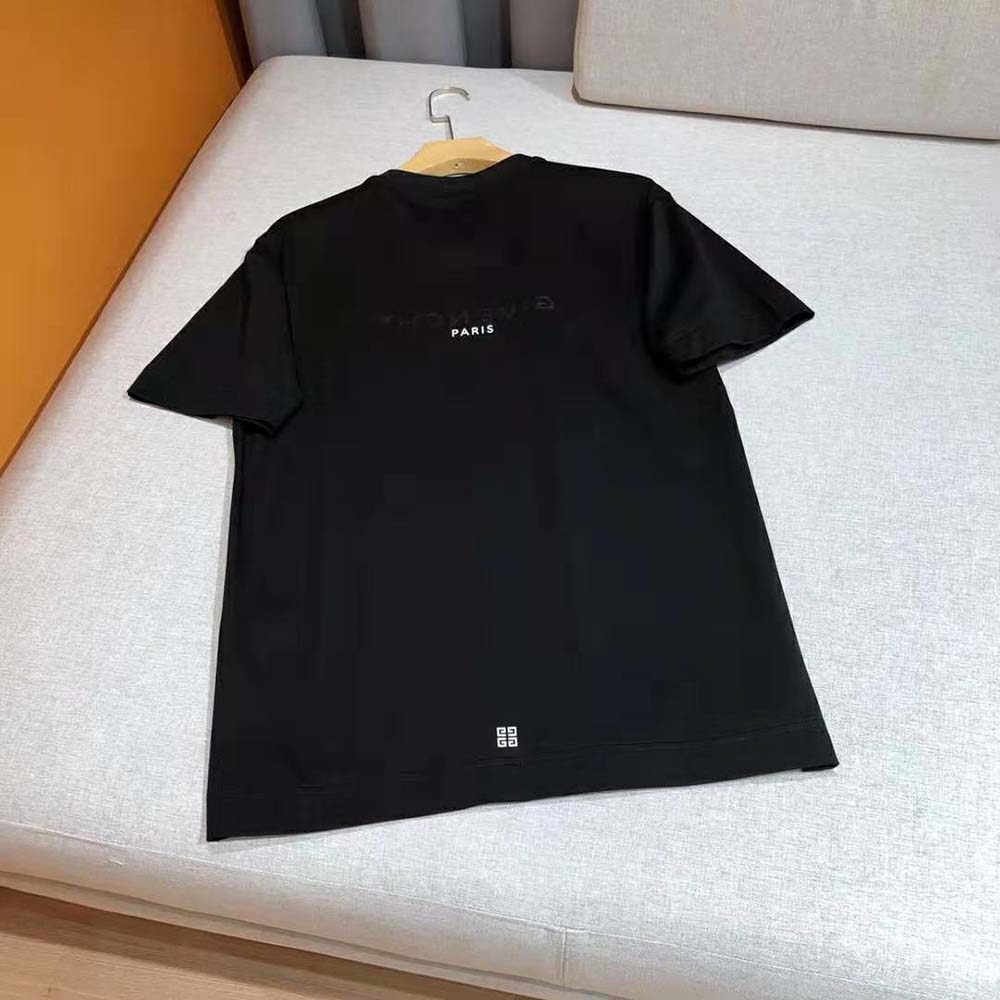 Close-up detail of reverse logo embossing on Givenchy Women T-shirt