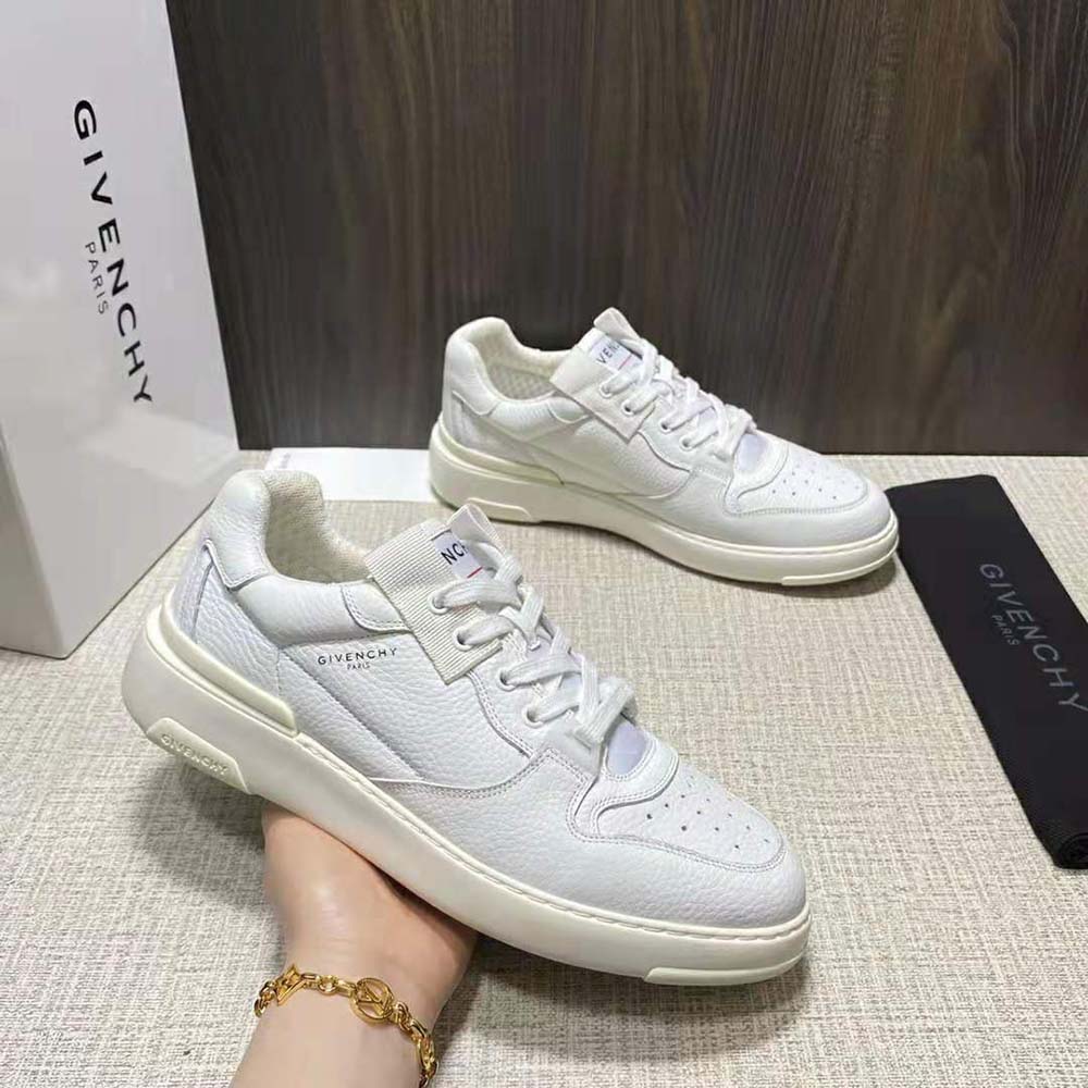 Givenchy Men Wing Low Sneakers in Leather-White - image 4