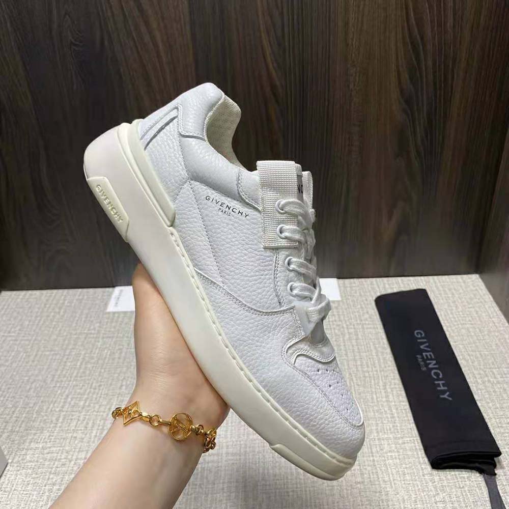 Givenchy Men Wing Low Sneakers in Leather-White - image 7