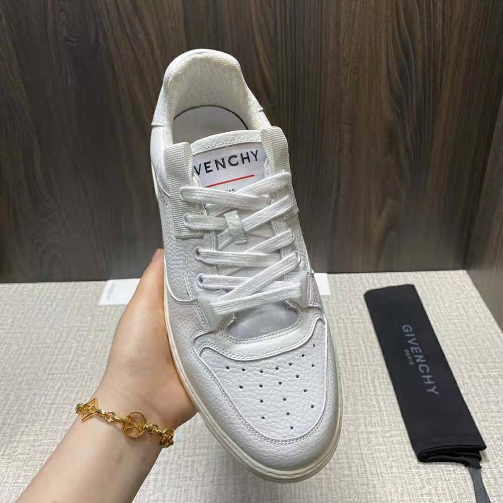 Givenchy Men Wing Low Sneakers in Leather-White - image 8
