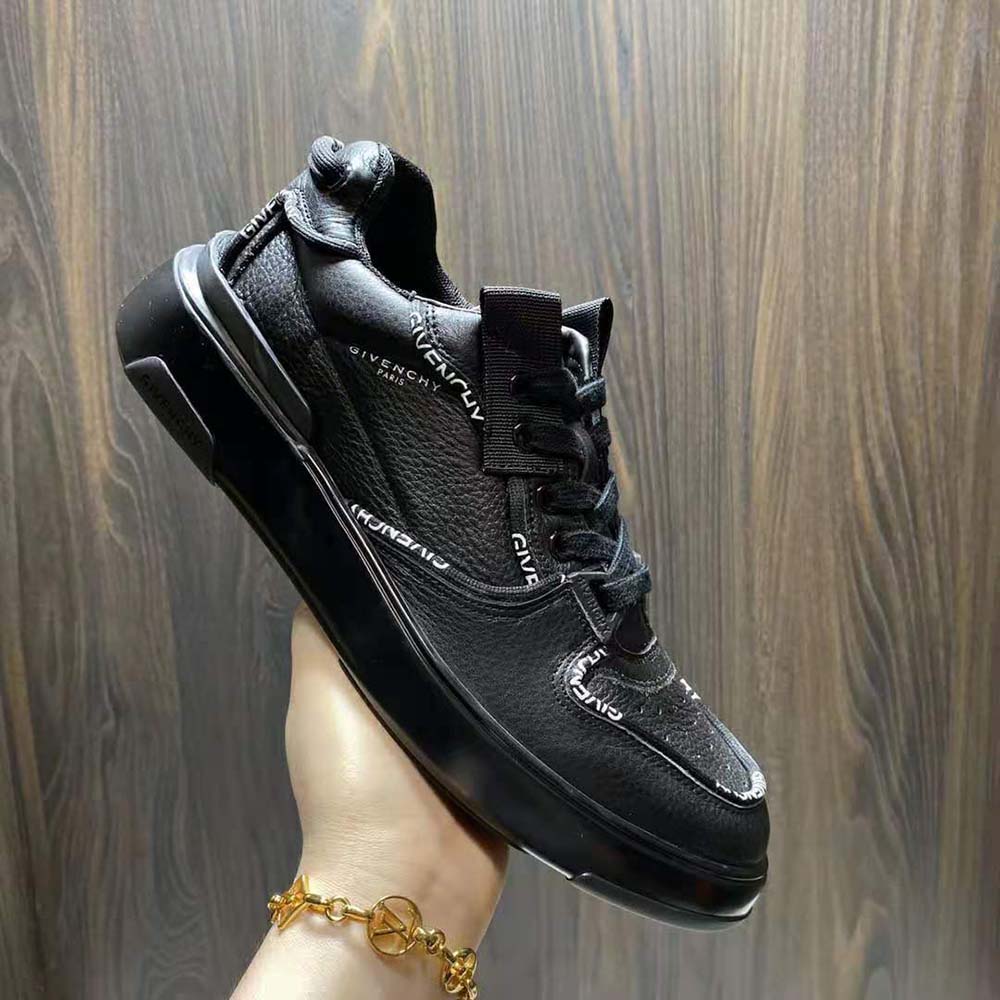 Givenchy Men Wing Low Sneakers in Leather with Pipping-Black - image 6