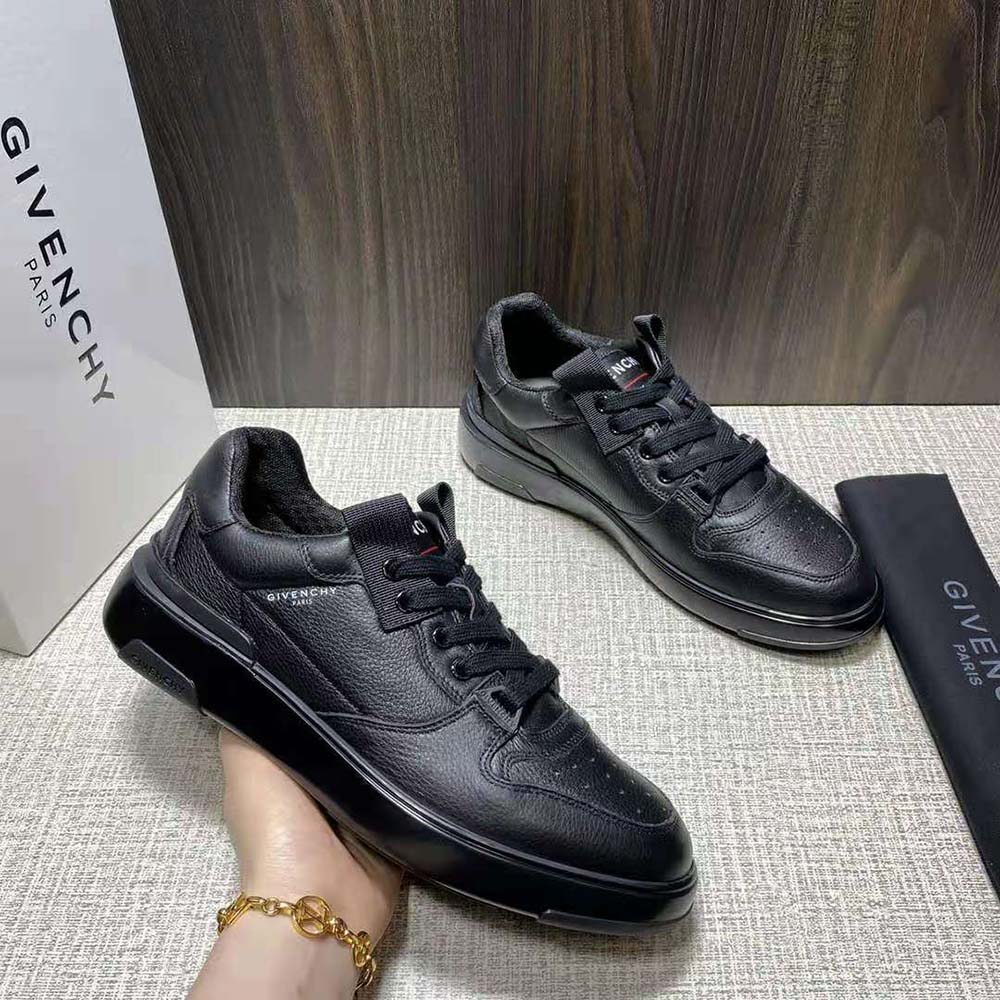 Top view showing satin texture on Givenchy Men Wing Low Sneakers