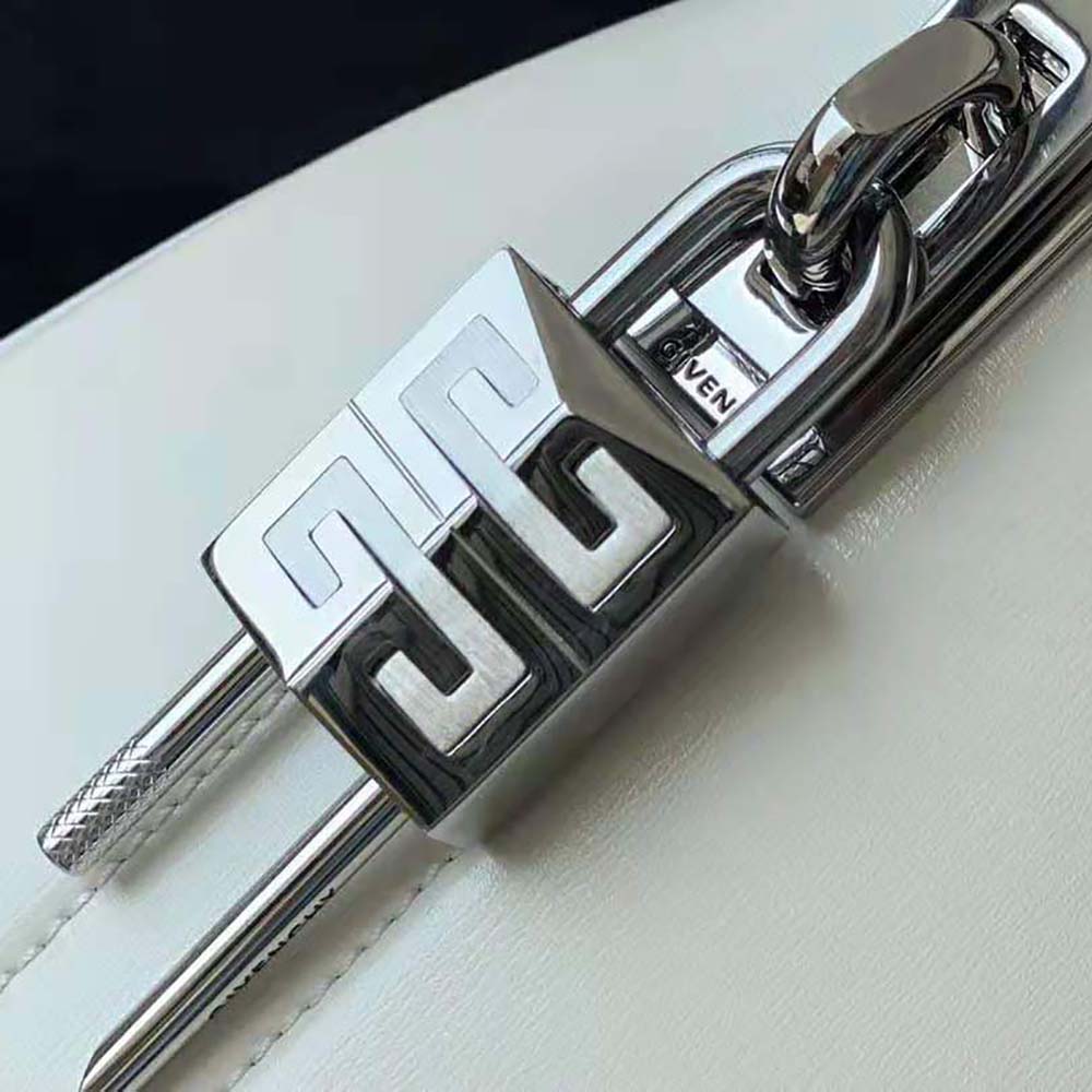 Givenchy Women Mini Antigona Lock in Box Leather-White - image 8