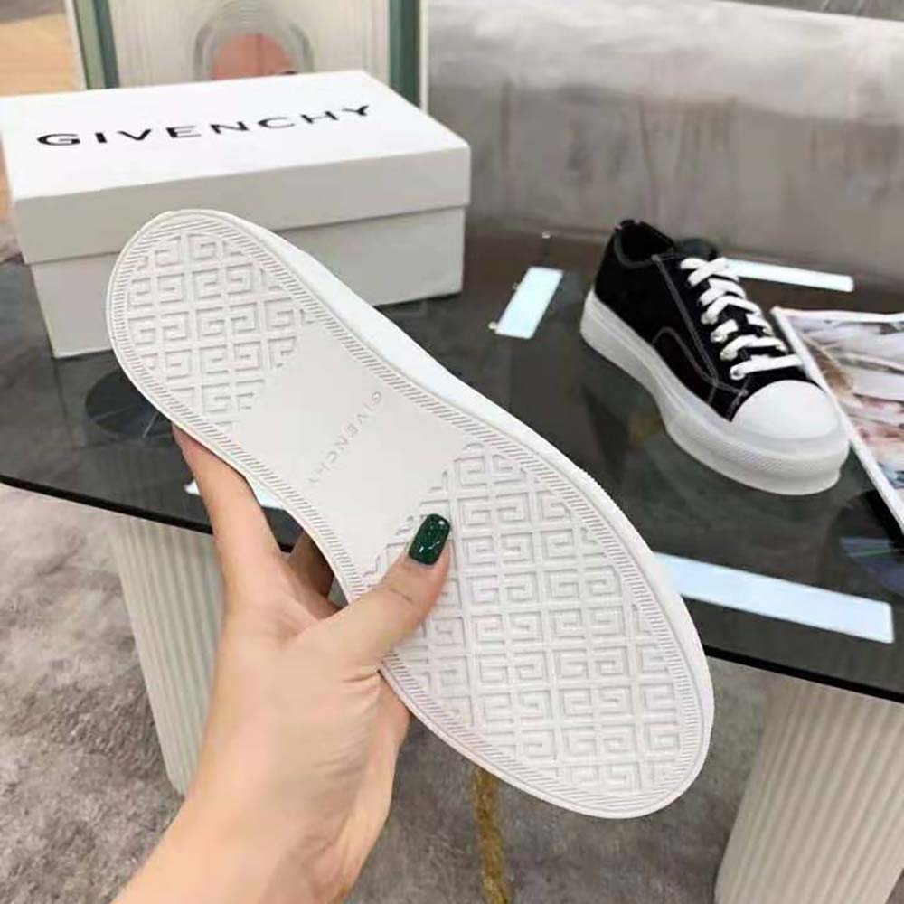 Givenchy Women Sneakers City in Canvas and Leather-Black - image 6