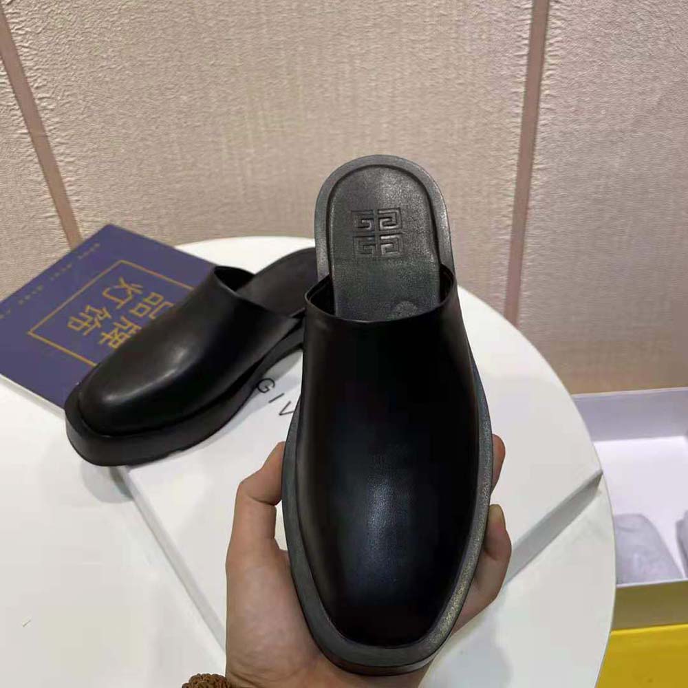 Overhead view showing squared toe design of Givenchy Women Squared Open Loafers