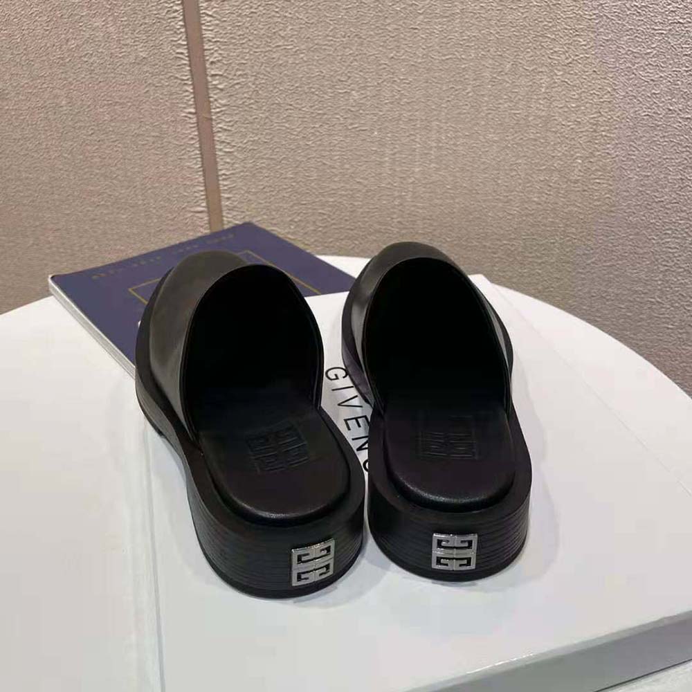 Givenchy Women Squared Open Loafers in Box Leather-Black - image 10