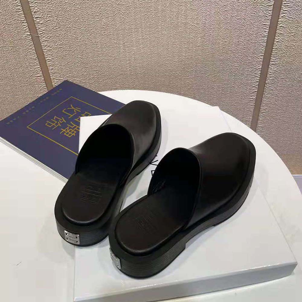 Givenchy Women Squared Open Loafers in Box Leather-Black - image 6