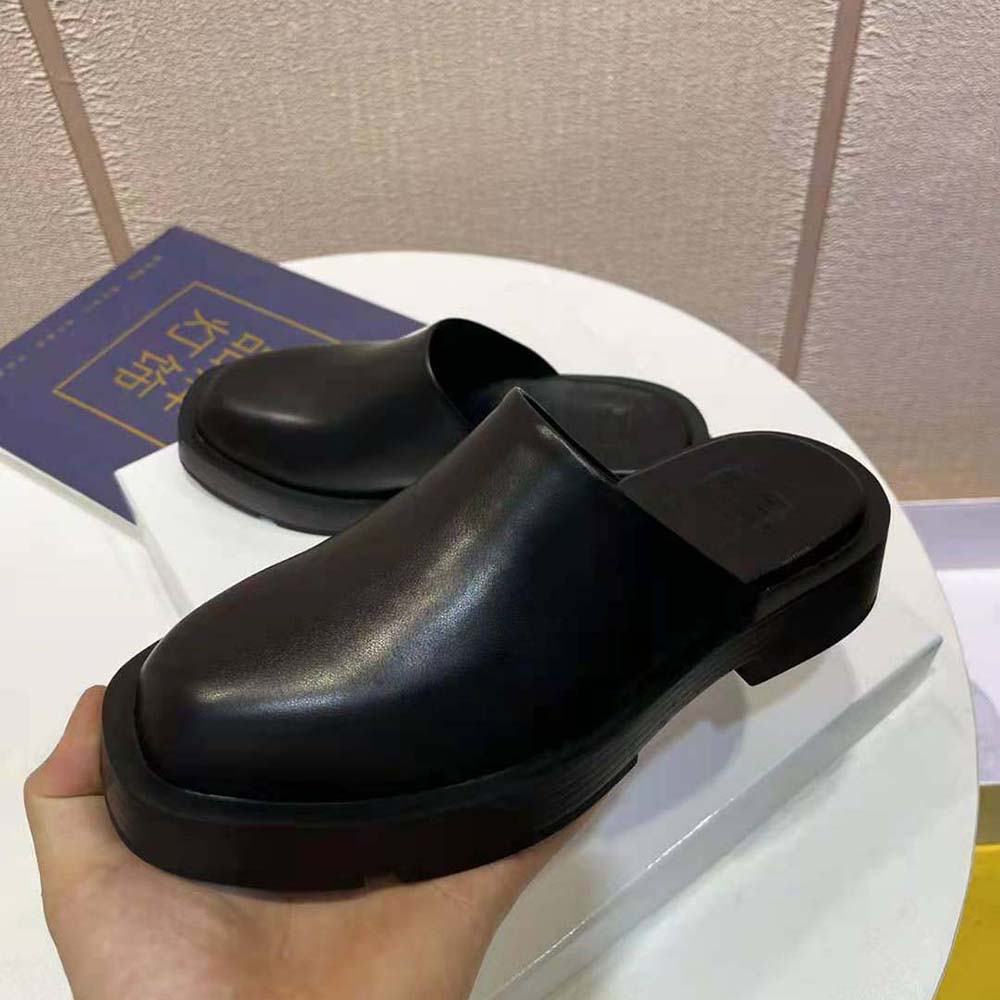 Givenchy Women Squared Open Loafers in Box Leather-Black - image 9