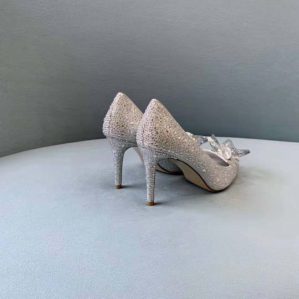 Jimmy Choo Women Avril Crystal Covered Pointy Toe Pumps - image 5