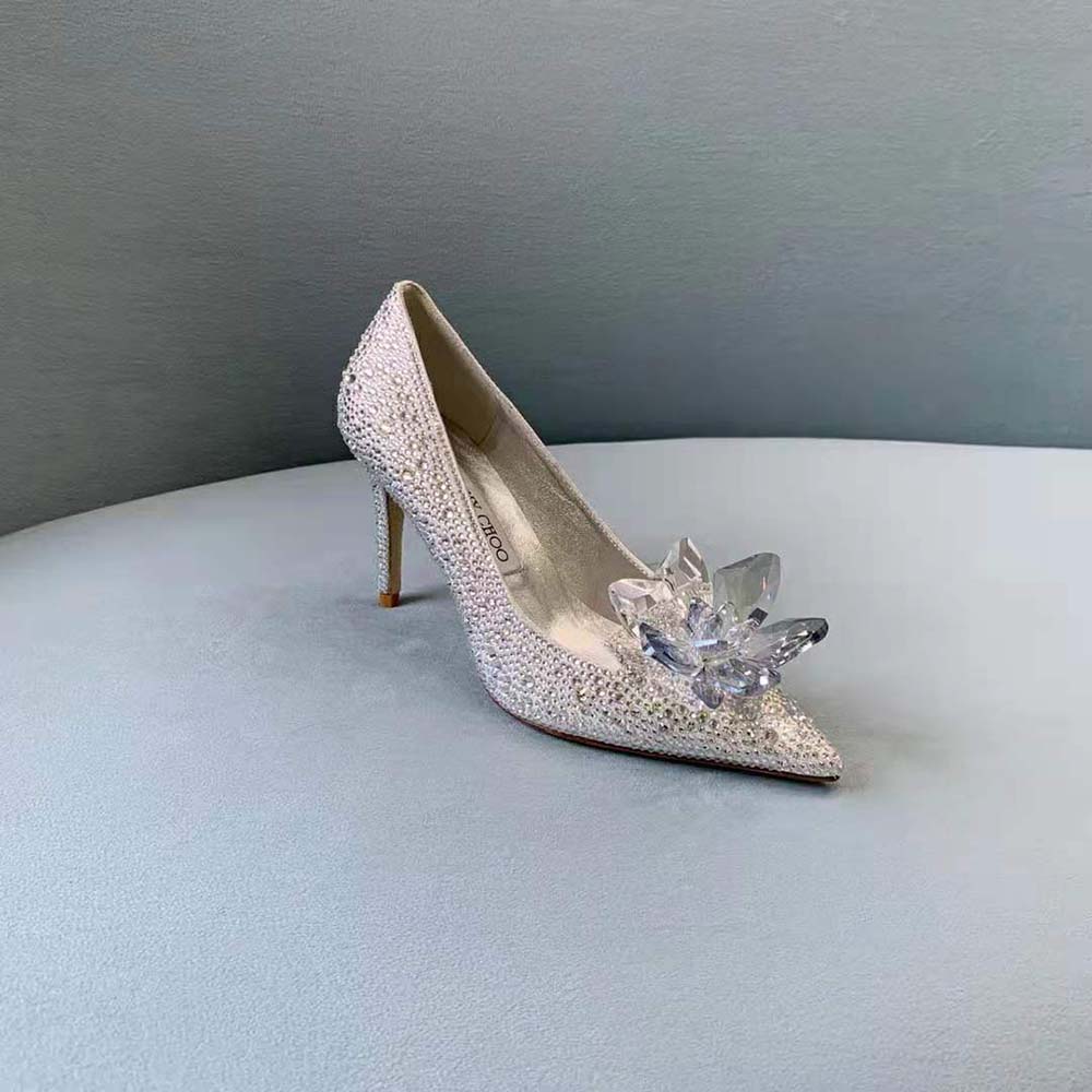 Jimmy Choo Women Avril Crystal Covered Pointy Toe Pumps - image 6
