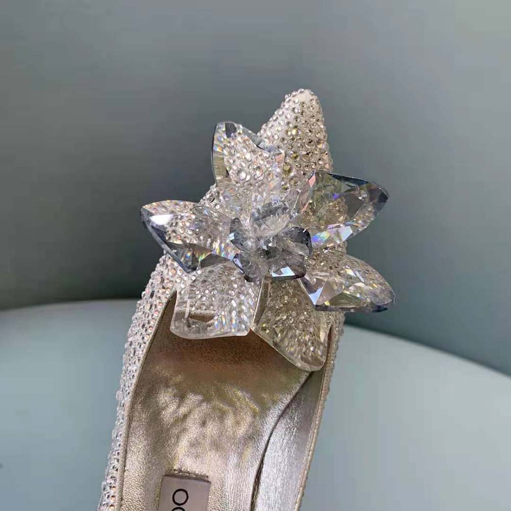 Jimmy Choo Women Avril Crystal Covered Pointy Toe Pumps - image 8