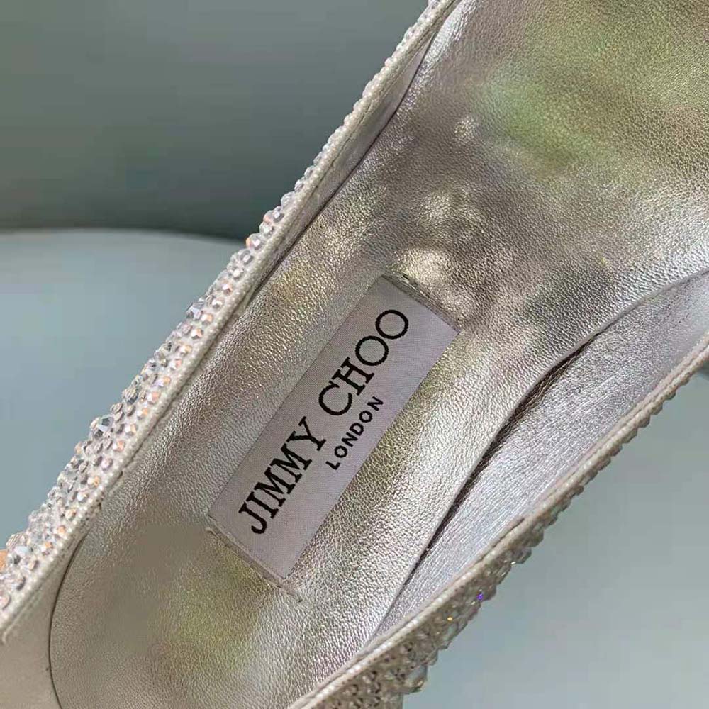 Jimmy Choo Women Avril Crystal Covered Pointy Toe Pumps - image 9