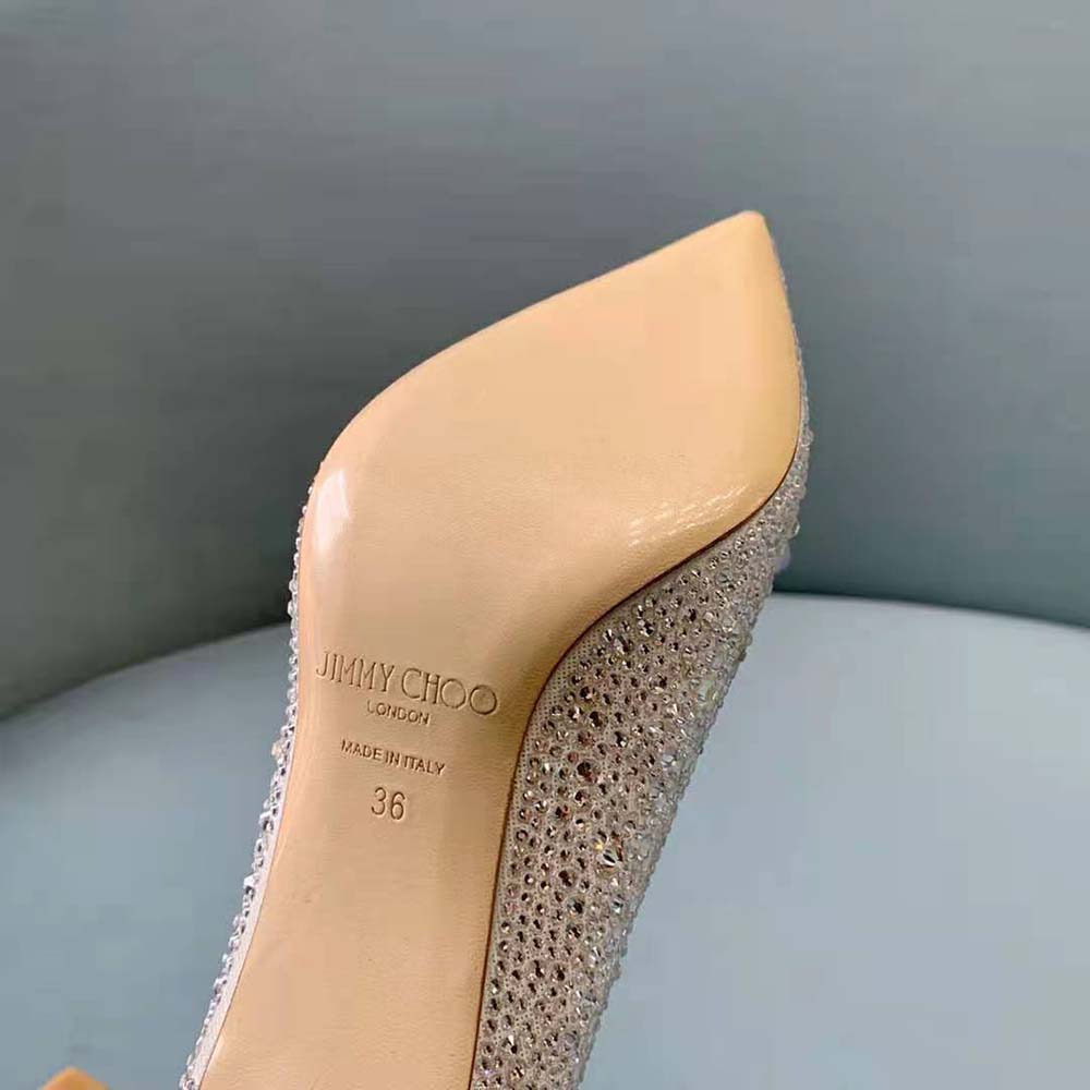 Jimmy Choo Women Avril Crystal Covered Pointy Toe Pumps - image 10