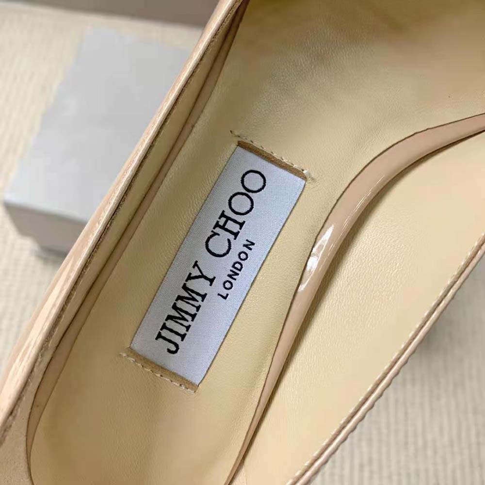 Jimmy Choo Women Rosalia 65 Ballet Pink Patent Pointed Pumps with Pearl Detail - image 7