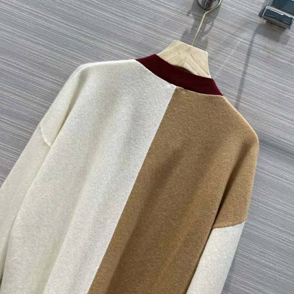 Loewe Women Anagram Asymmetric Cardigan in Wool - image 6