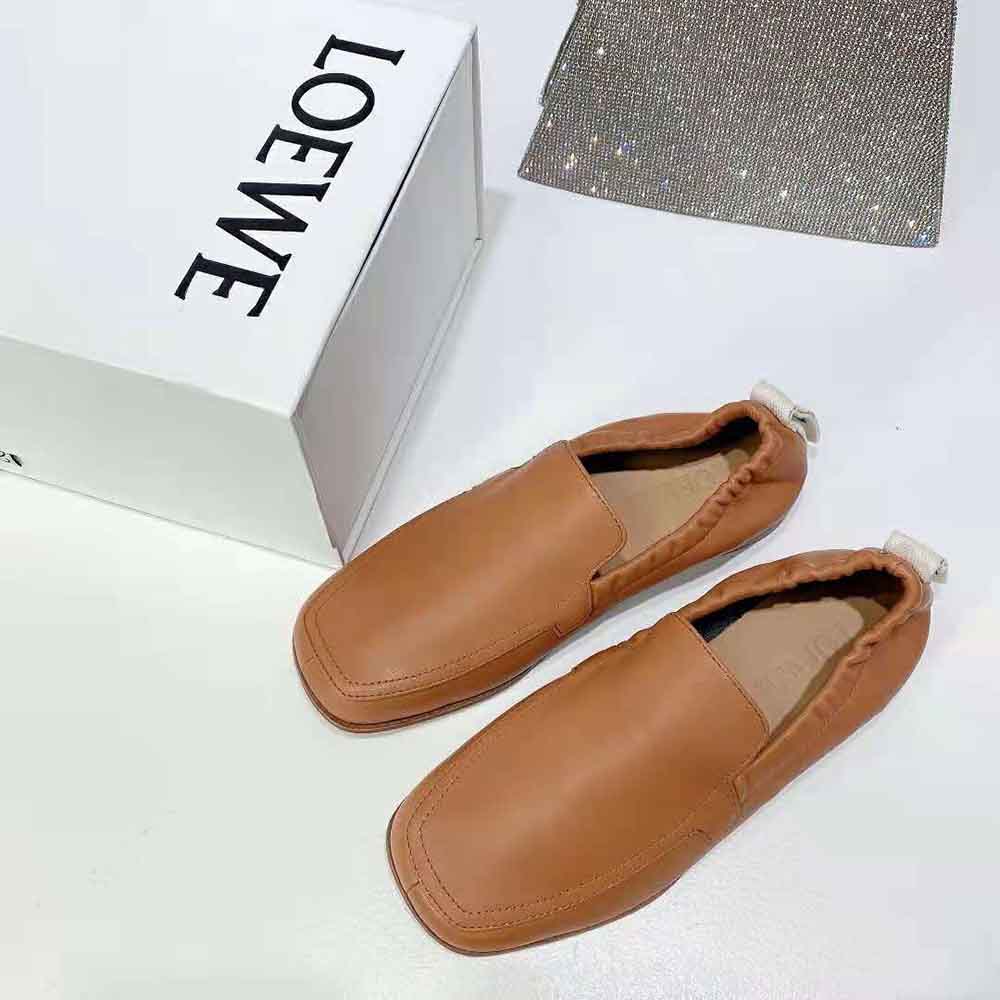 Loewe Women Elasticated Loafer in Calf-Brown - image 4