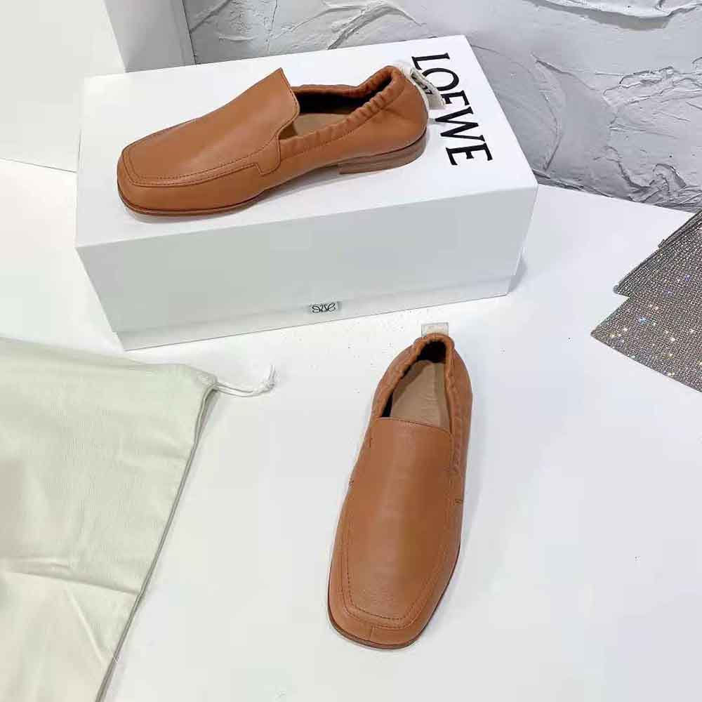 Loewe Women Elasticated Loafer in Calf-Brown - image 6
