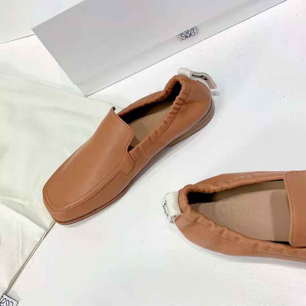 Loewe Women Elasticated Loafer in Calf-Brown - image 9