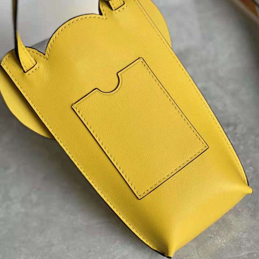 Loewe Women Elephant Pocket in Classic Calfskin-Yellow - image 4