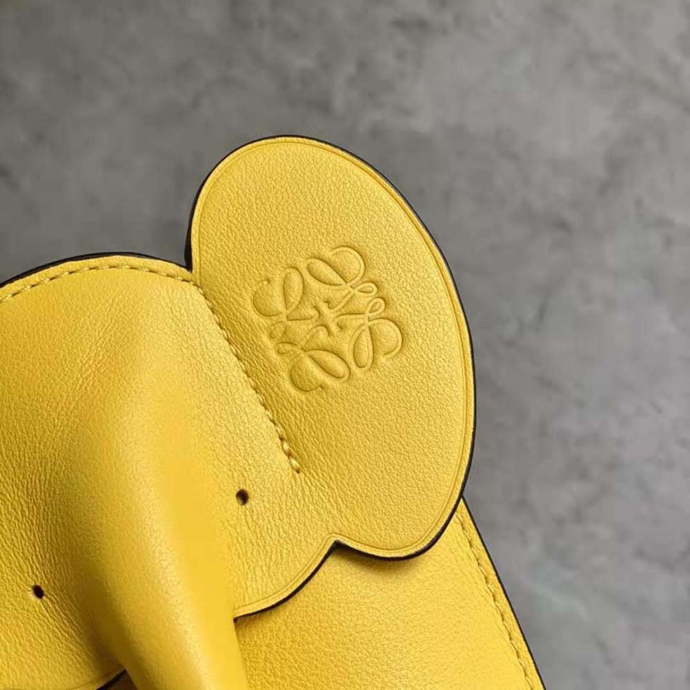Loewe Women Elephant Pocket in Classic Calfskin-Yellow - image 8