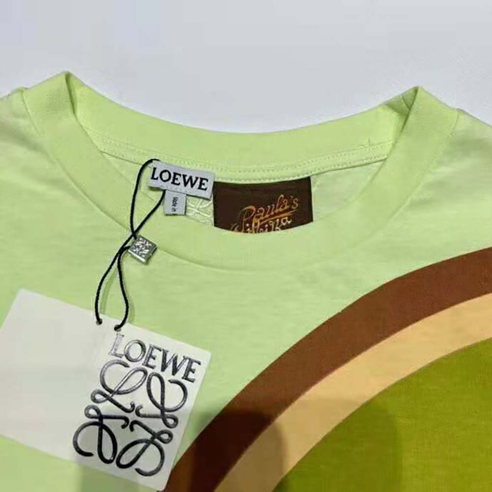 Loewe Women Kiwi T-shirt in Cotton-Green - image 4