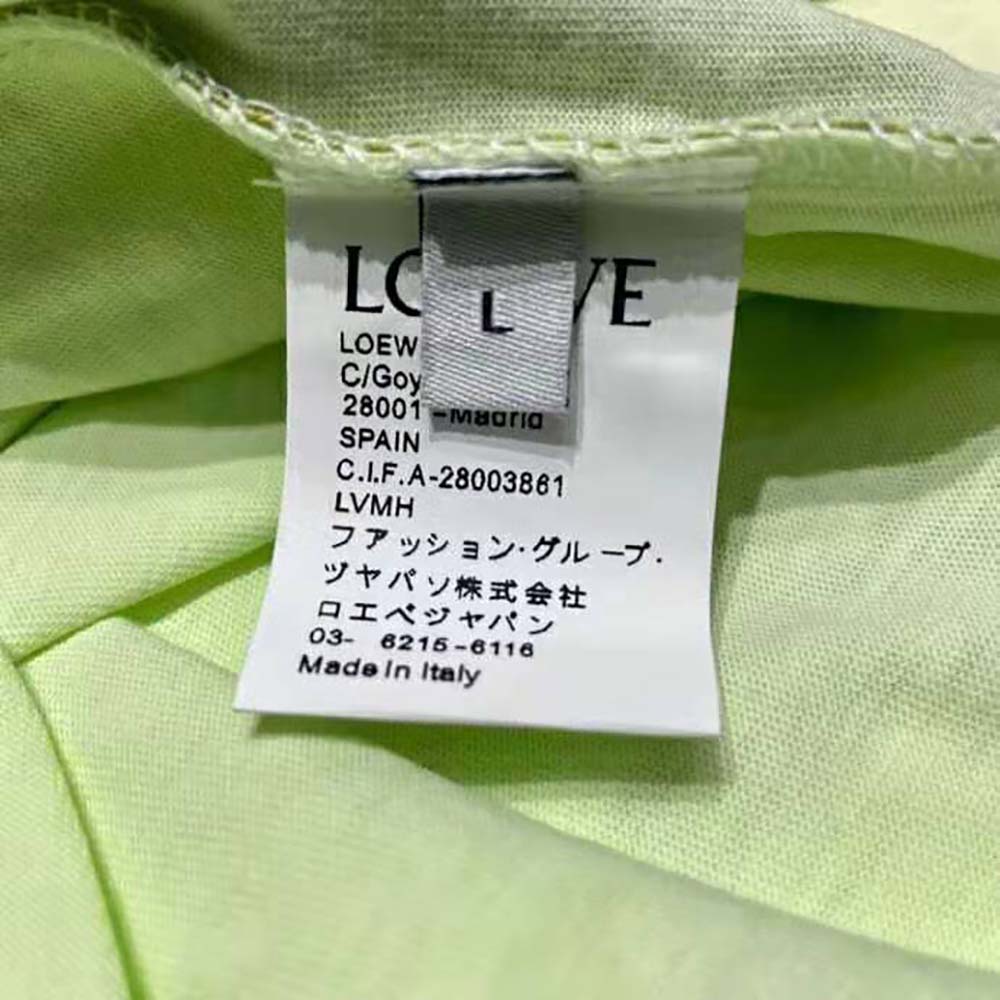 Loewe Women Kiwi T-shirt in Cotton-Green - image 9